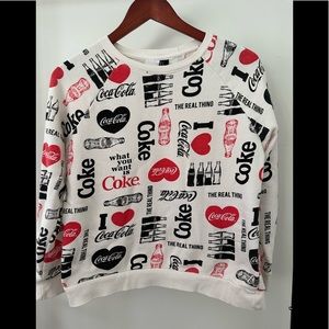 Women’s crew neck sweatshirt Coca Cola logo